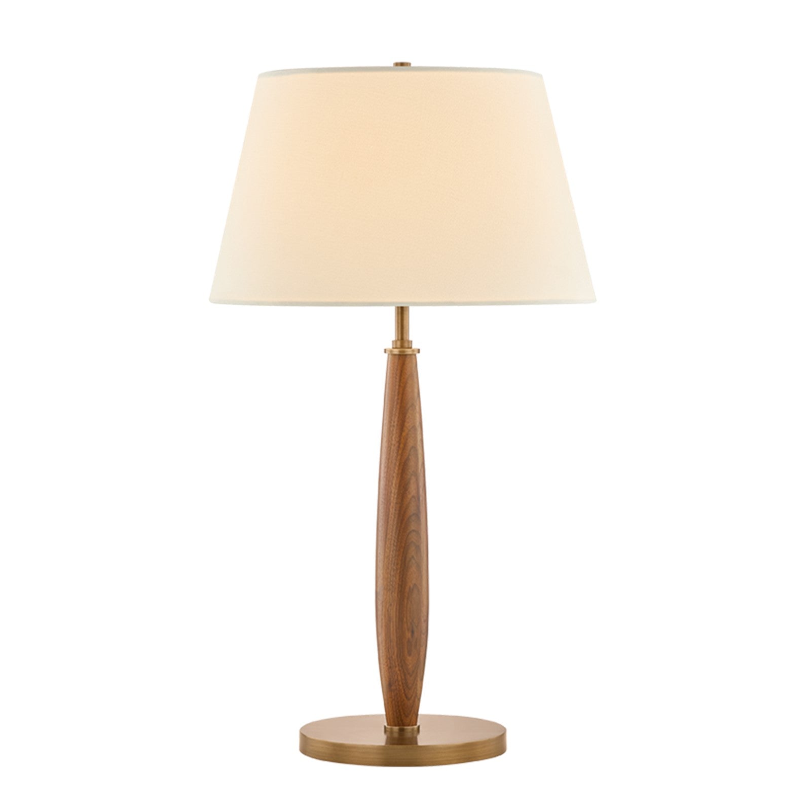 Troy Lighting Ryder 1 Light Table Lamp, Patina Brass/White Linen 1