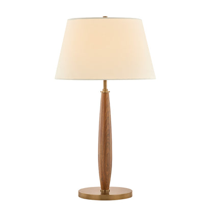 Troy Lighting Ryder 1 Light Table Lamp, Patina Brass/White Linen 1