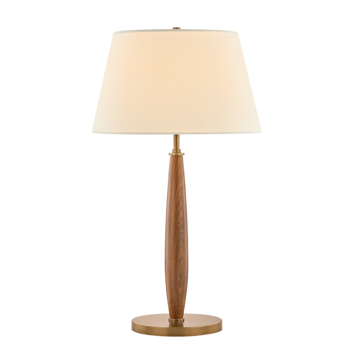 Troy Lighting Ryder 1 Light Table Lamp, Patina Brass/White Linen 1