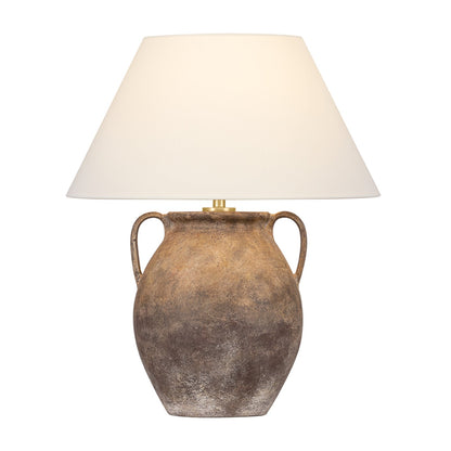 Troy Lighting Acton 1Lt Table Lamp, Gold Leaf/Off White Linen