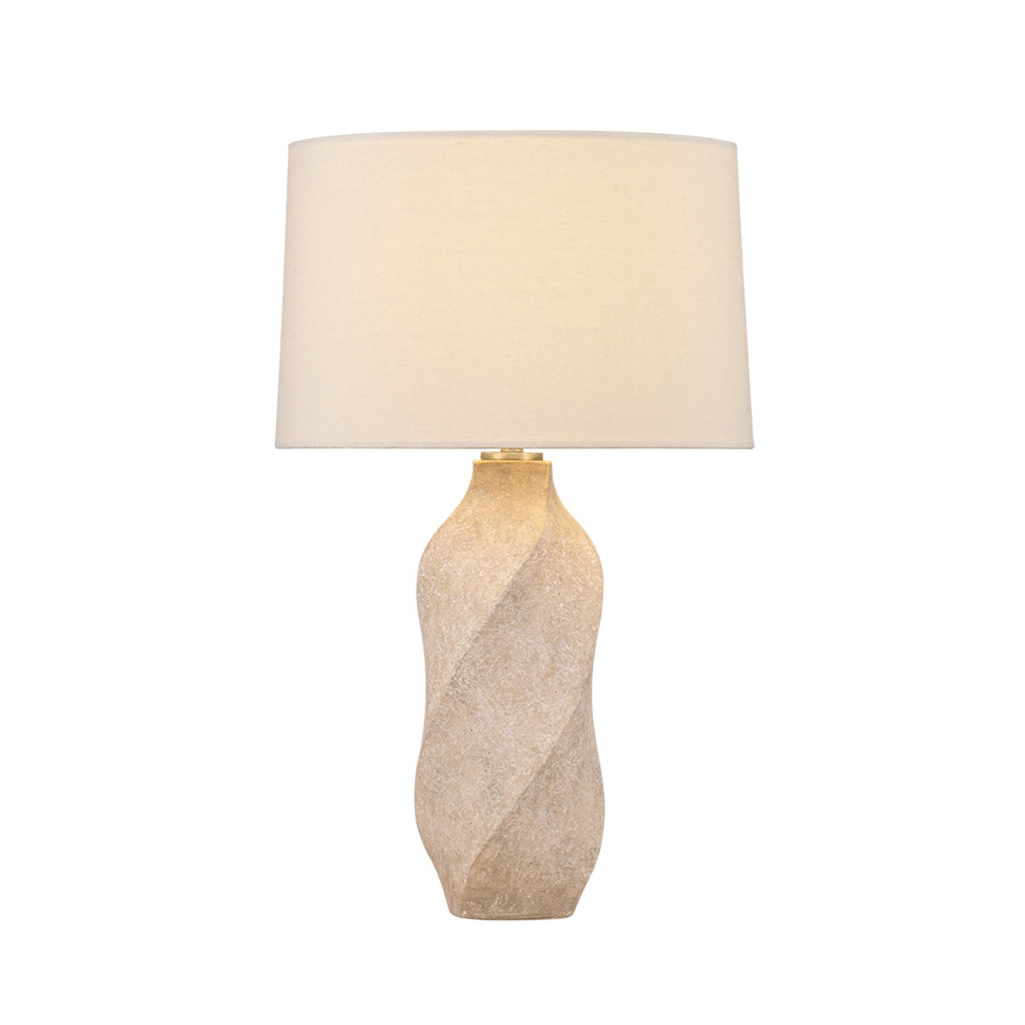 Troy Lighting Declan 1Lt Table Lamp, Gold Leaf/Off White Linen