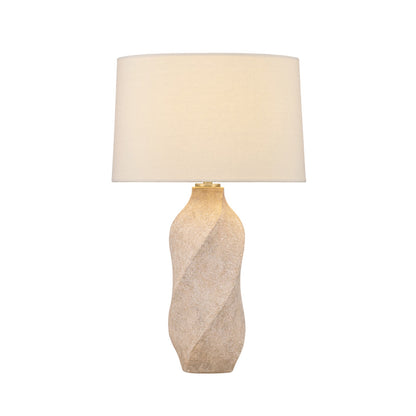 Troy Lighting Declan 1Lt Table Lamp, Gold Leaf/Off White Linen