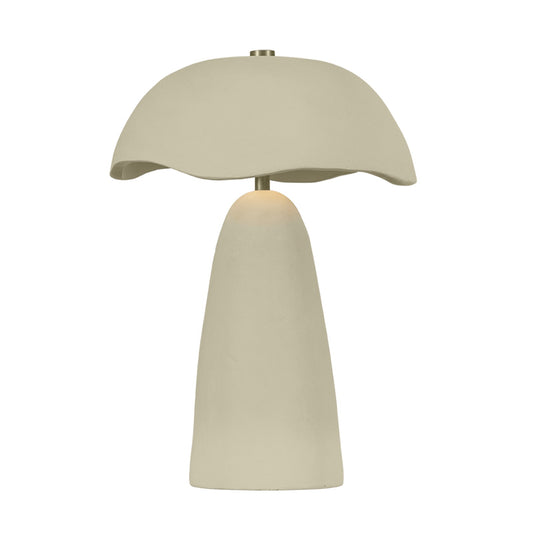 Troy Lighting Soloma 1Lt Rechargeable Table Lamp, Brass/White