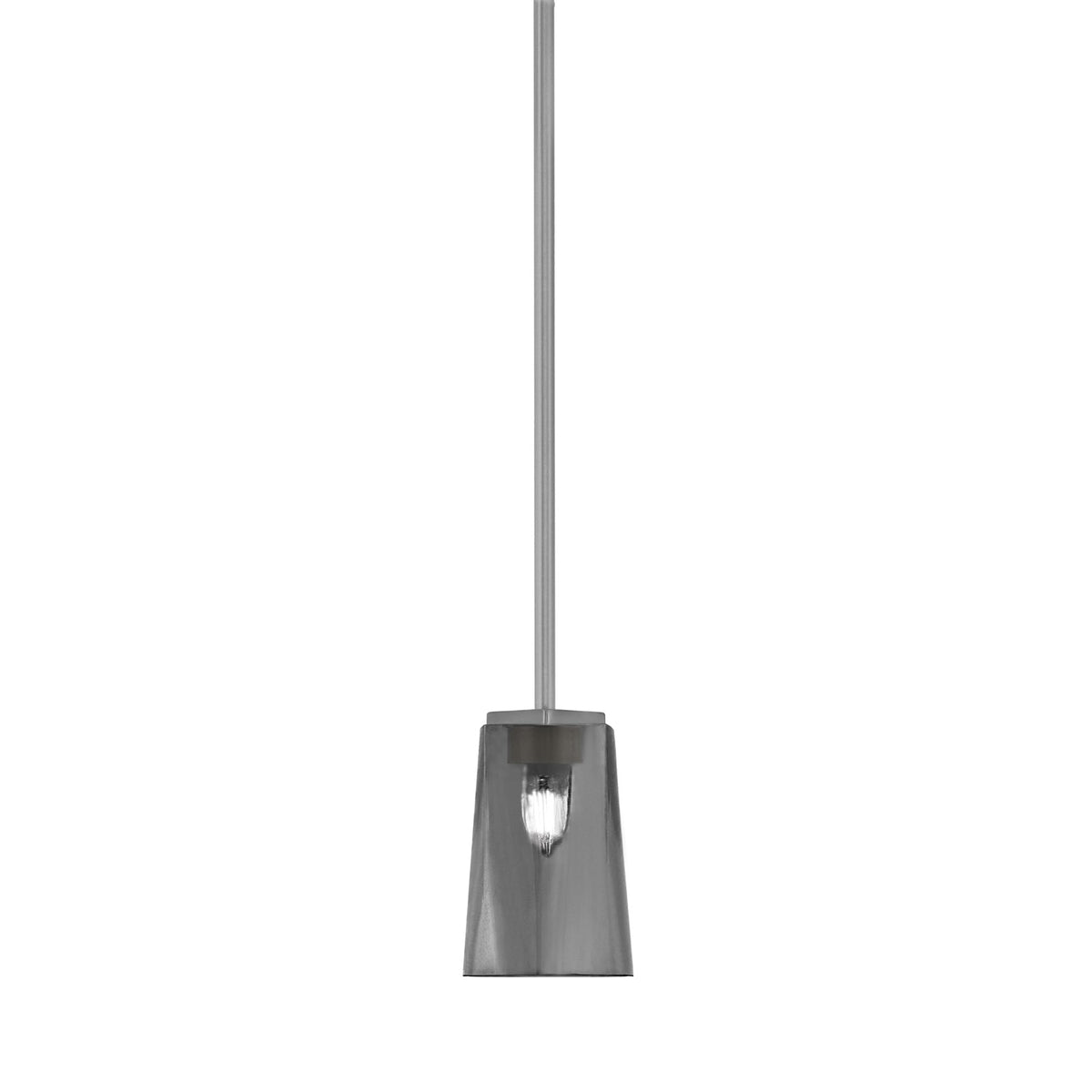 Toltec Franklin 5in 1-Light Mini Pendant | Modern Graphite and Smoke Bubble Glass | Kitchen Island & Dining Room | 4.5 x 7 in | Model 1201-GP-262