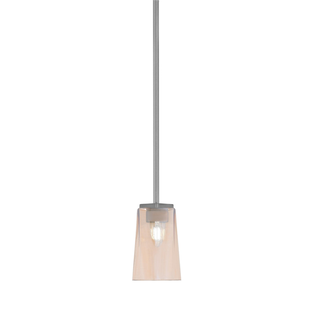 Toltec Franklin 5in 1-Light Mini Pendant | Modern Graphite and Amber Gradient Glass | Kitchen Island & Dining Room | 4.5 x 7 in | Model 1201-GP-263