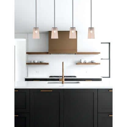 Toltec Franklin 5in 1-Light Mini Pendant | Modern Graphite and Amber Gradient Glass | Kitchen Island & Dining Room | 4.5 x 7 in | Model 1201-GP-263