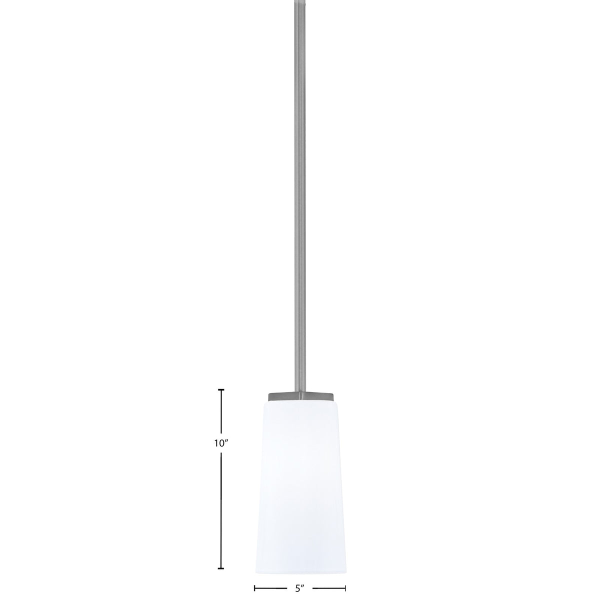 Toltec Franklin 5in 1-Light Mini Pendant | Modern Graphite and White Opal Glass | Kitchen Island & Dining Room | 5 x 10 in | Model 1201-GP-291