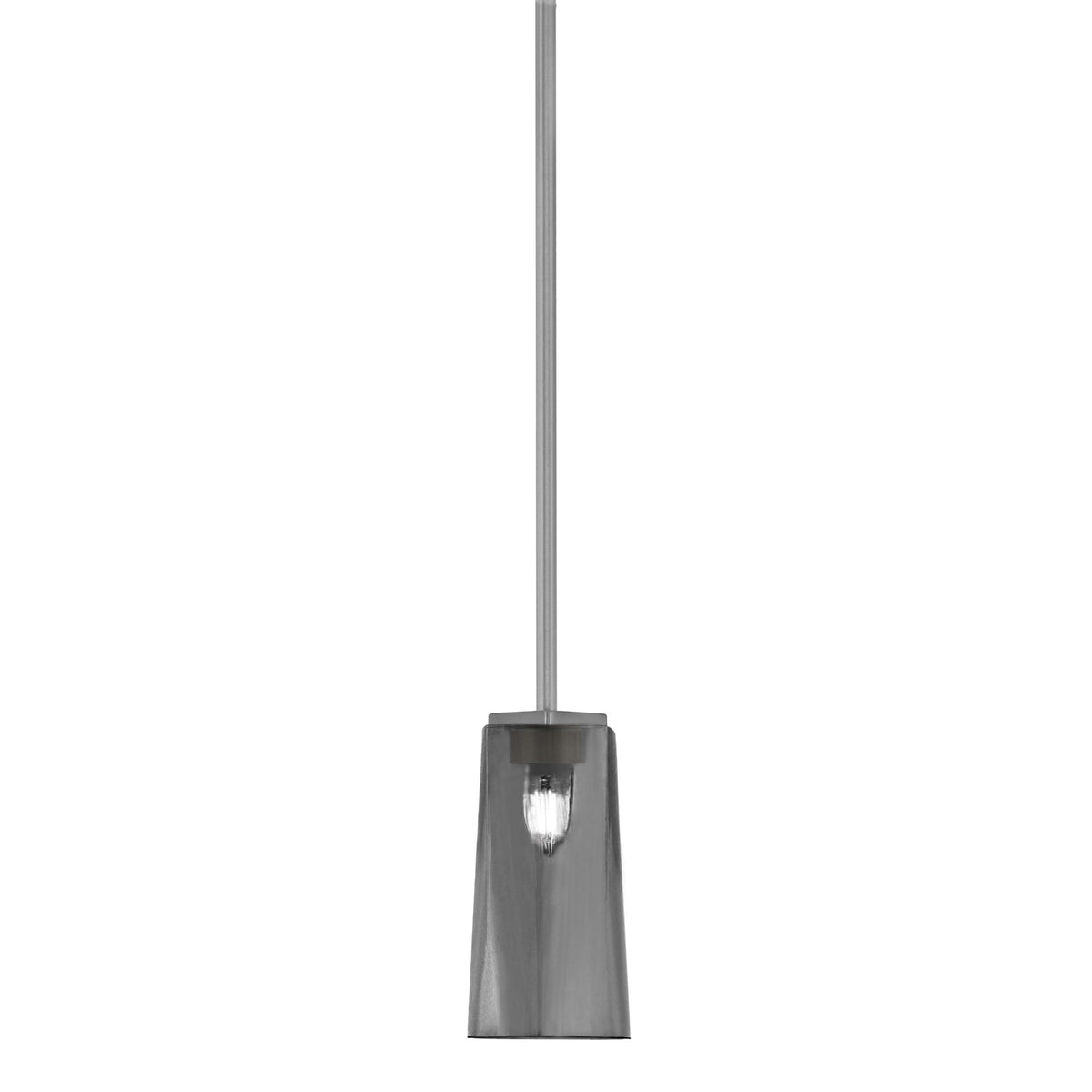 Toltec Franklin 5in 1-Light Mini Pendant | Modern Graphite and Smoke Bubble Glass | Kitchen Island & Dining Room | 5 x 10 in | Model 1201-GP-292