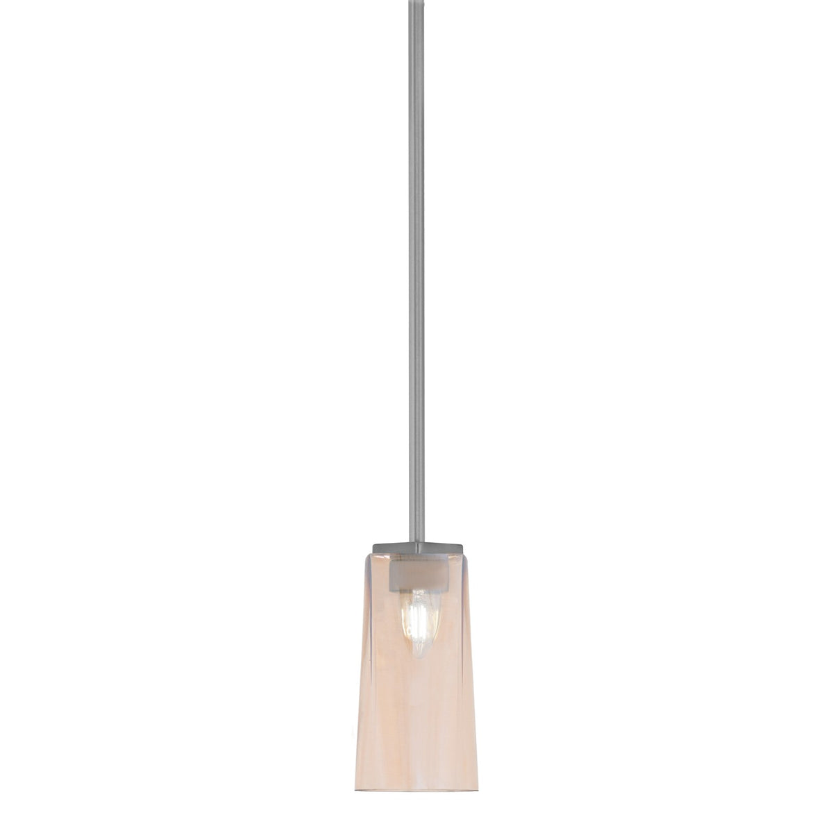 Toltec Franklin 5in 1-Light Mini Pendant | Modern Graphite and Amber Gradient Glass | Kitchen Island & Dining Room | 5 x 10 in | Model 1201-GP-293