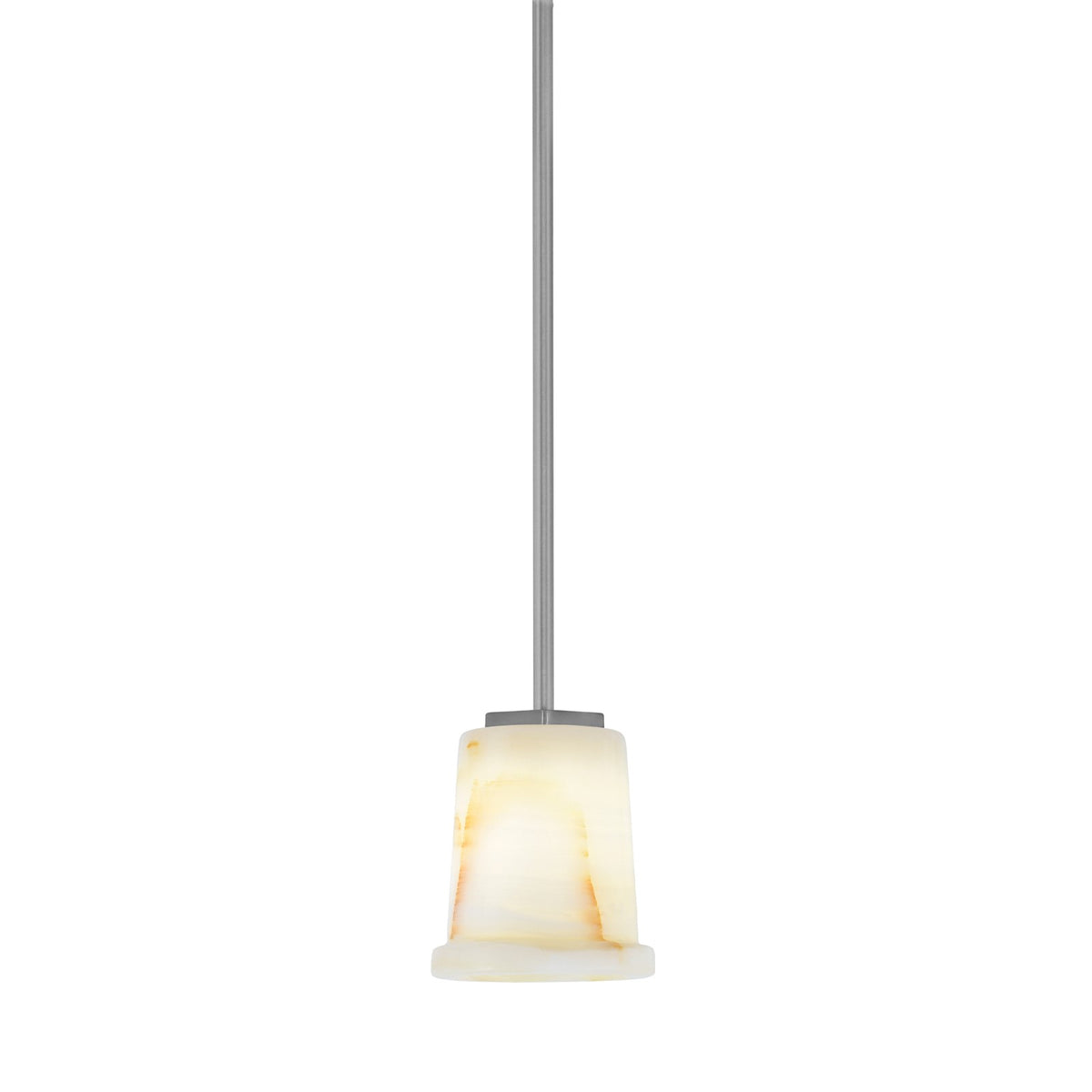 Toltec Franklin 5in 1-Light Mini Pendant | Modern Graphite and Natural Stone Shade | Kitchen Island & Dining Nook | 5 x 6 in | Model 1201-GP-4128
