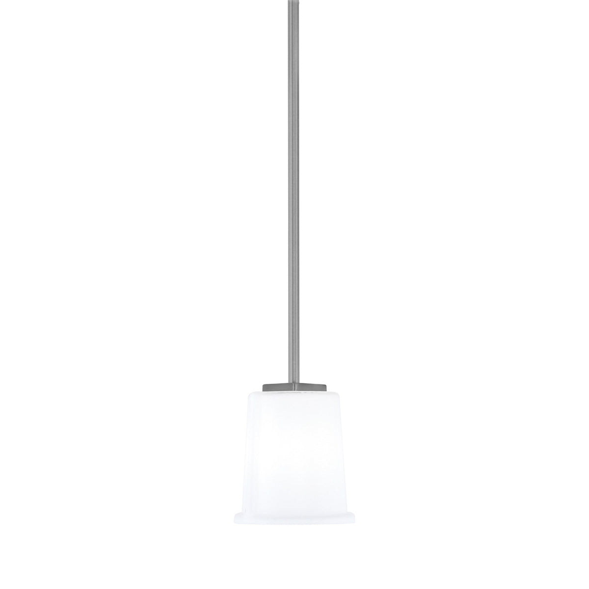 Toltec Franklin 5in 1-Light Mini Pendant | Modern Graphite and White Opal Glass | Kitchen Island & Dining Nook | 5 x 6 in | Model 1201-GP-5031