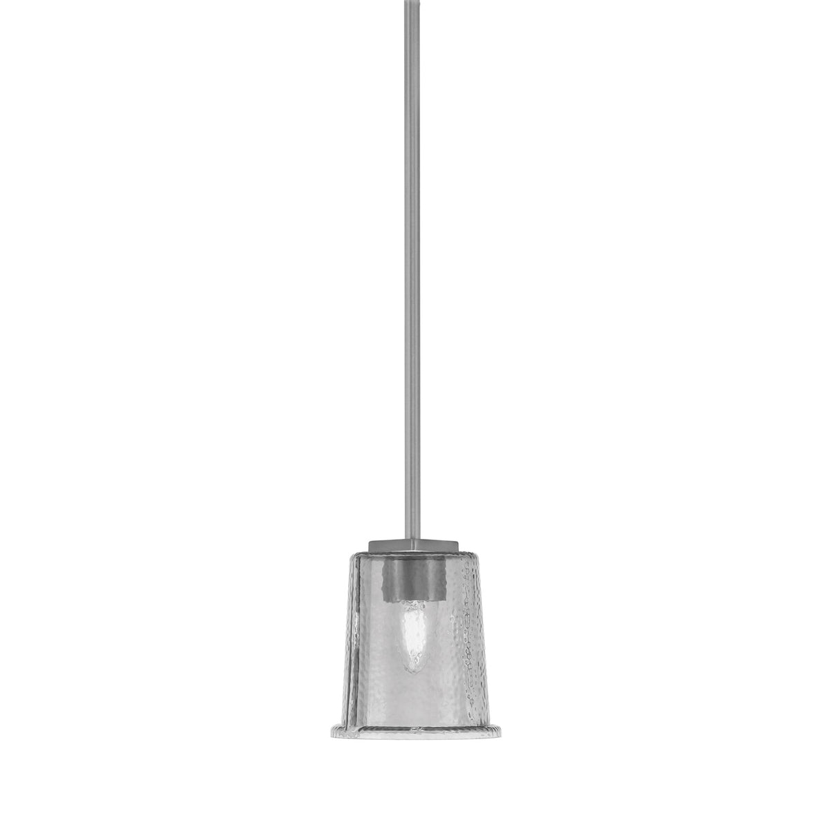 Toltec Franklin 5in 1-Light Mini Pendant | Modern Graphite and Smoke Bubble Glass | Kitchen Island & Dining Nook | 5 x 6 in | Model 1201-GP-5032