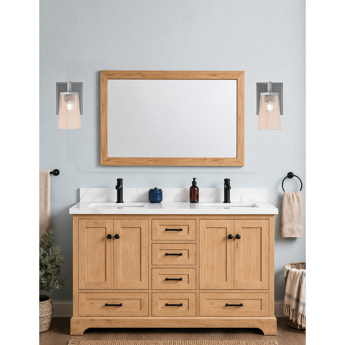 Toltec Franklin 10in 1-Light Wall Sconce | Modern Graphite and Amber Gradient Glass | Bathroom & Hallway Accent Light | Model 1211-GP-263