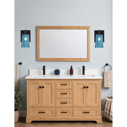 Toltec Franklin 10in 1-Light Wall Sconce | Modern Graphite and Blue Gradient Glass | Bathroom & Hallway Accent Light | Model 1211-GP-265