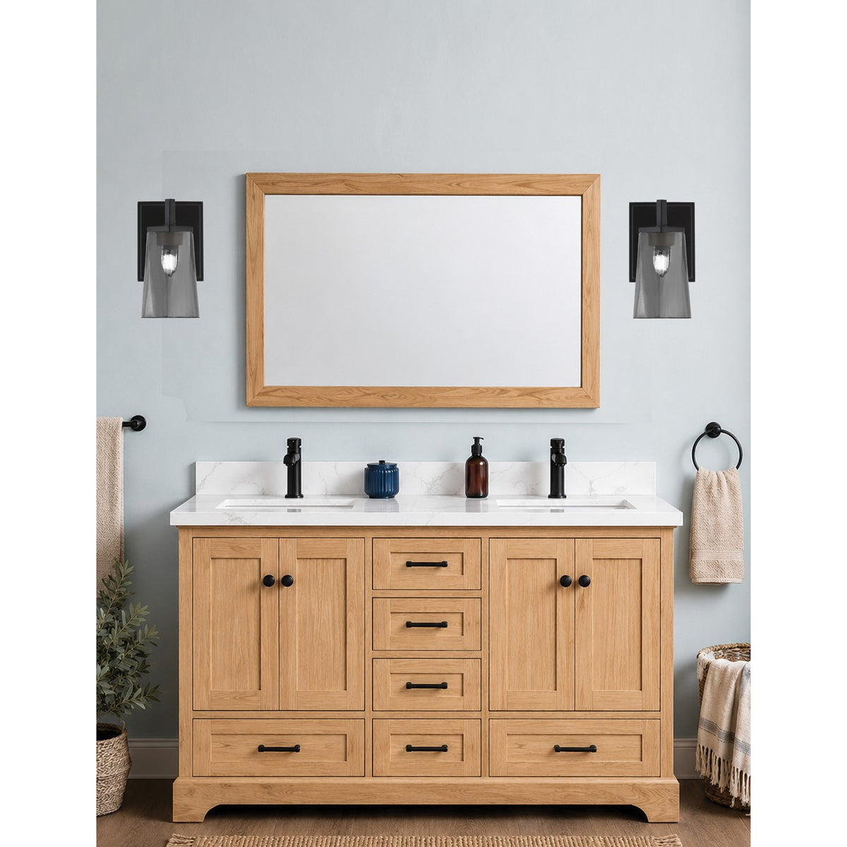 Toltec Franklin 10in 1-Light Wall Sconce | Modern Matte Black and Smoke Bubble Glass | Bathroom & Hallway Accent Light | Model 1211-MB-262