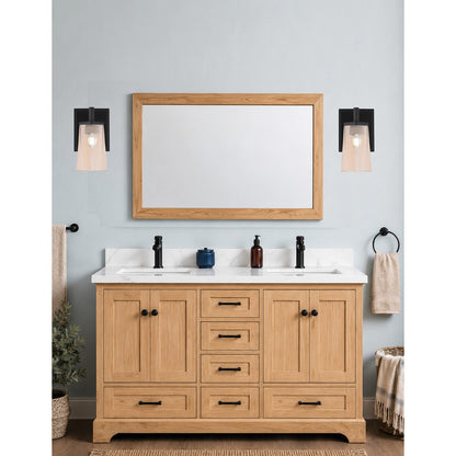 Toltec Franklin 10in 1-Light Wall Sconce | Modern Matte Black and Amber Gradient Glass | Bathroom & Hallway Accent Light | Model 1211-MB-263