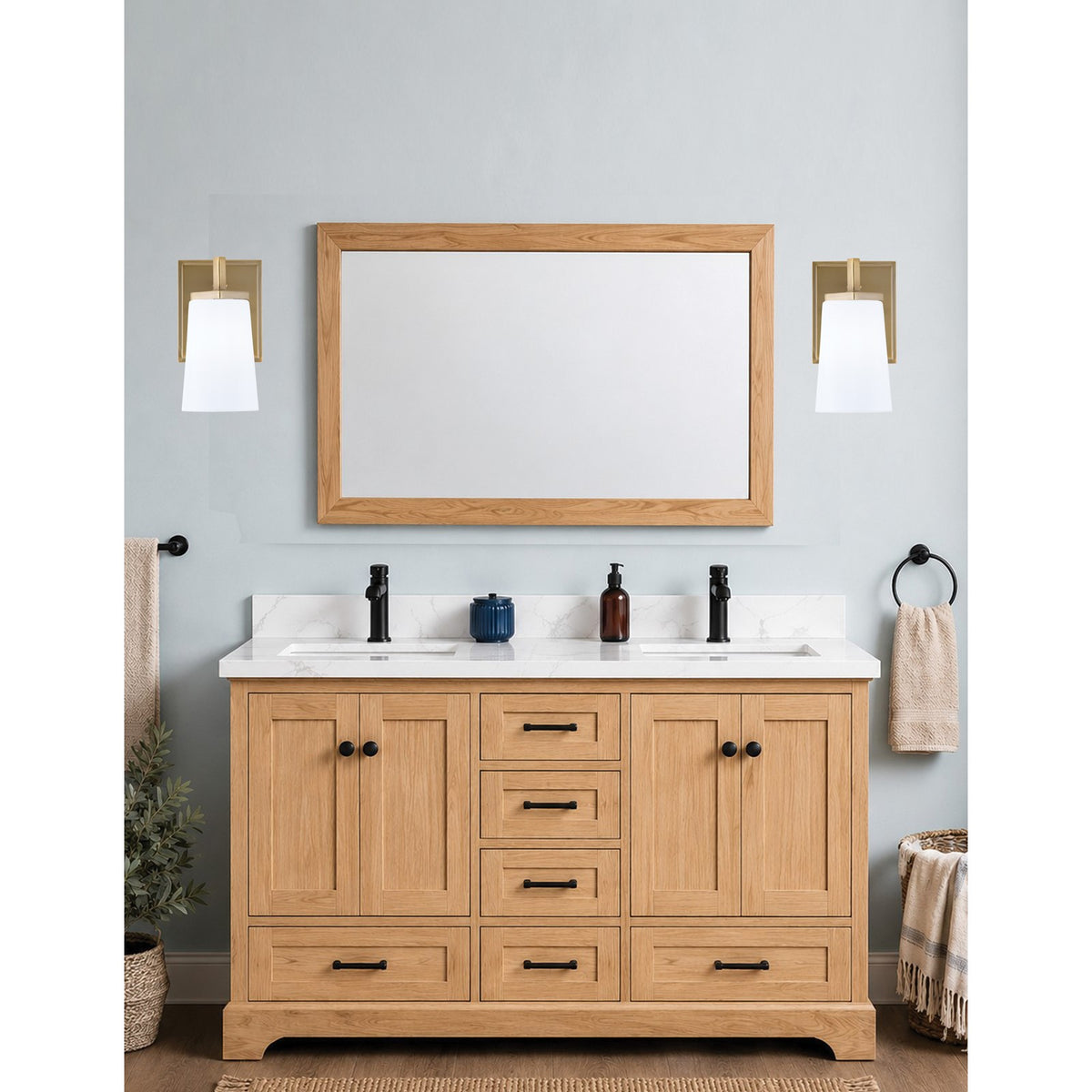 Toltec Franklin 10in 1-Light Wall Sconce | Modern New Age Brass and White Opal Glass | Bathroom & Hallway Accent Light | Model 1211-NAB-261