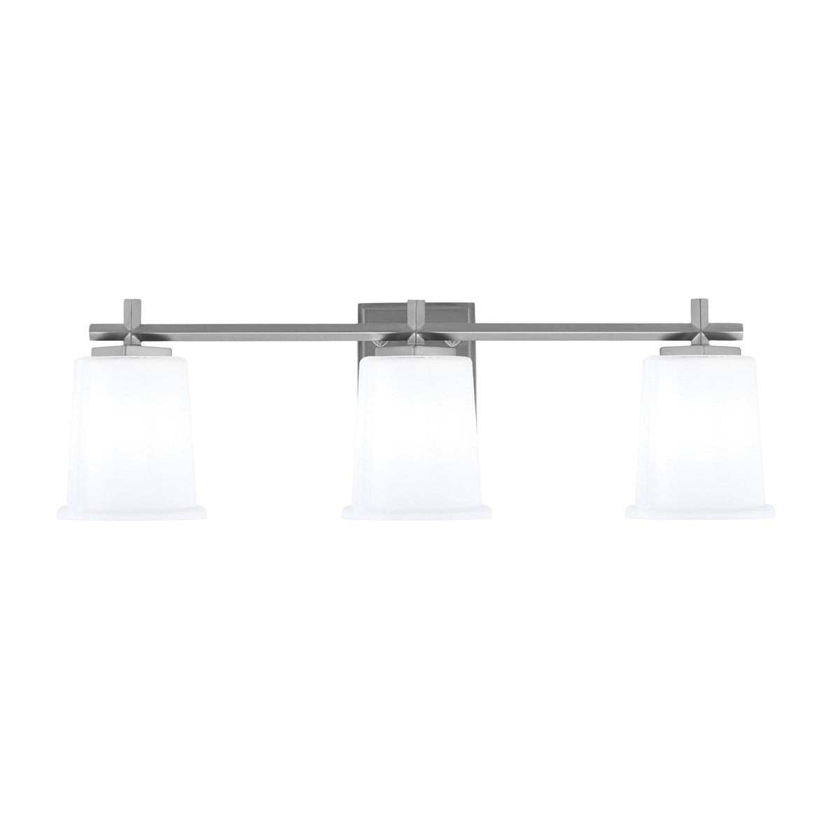 Toltec Franklin 10.25in 3-Light Bath Bar | Modern Graphite and White Opal Glass | Bathroom Vanity & Powder Room | 5.5 x 10.25 in | Model 1213-GP-5031