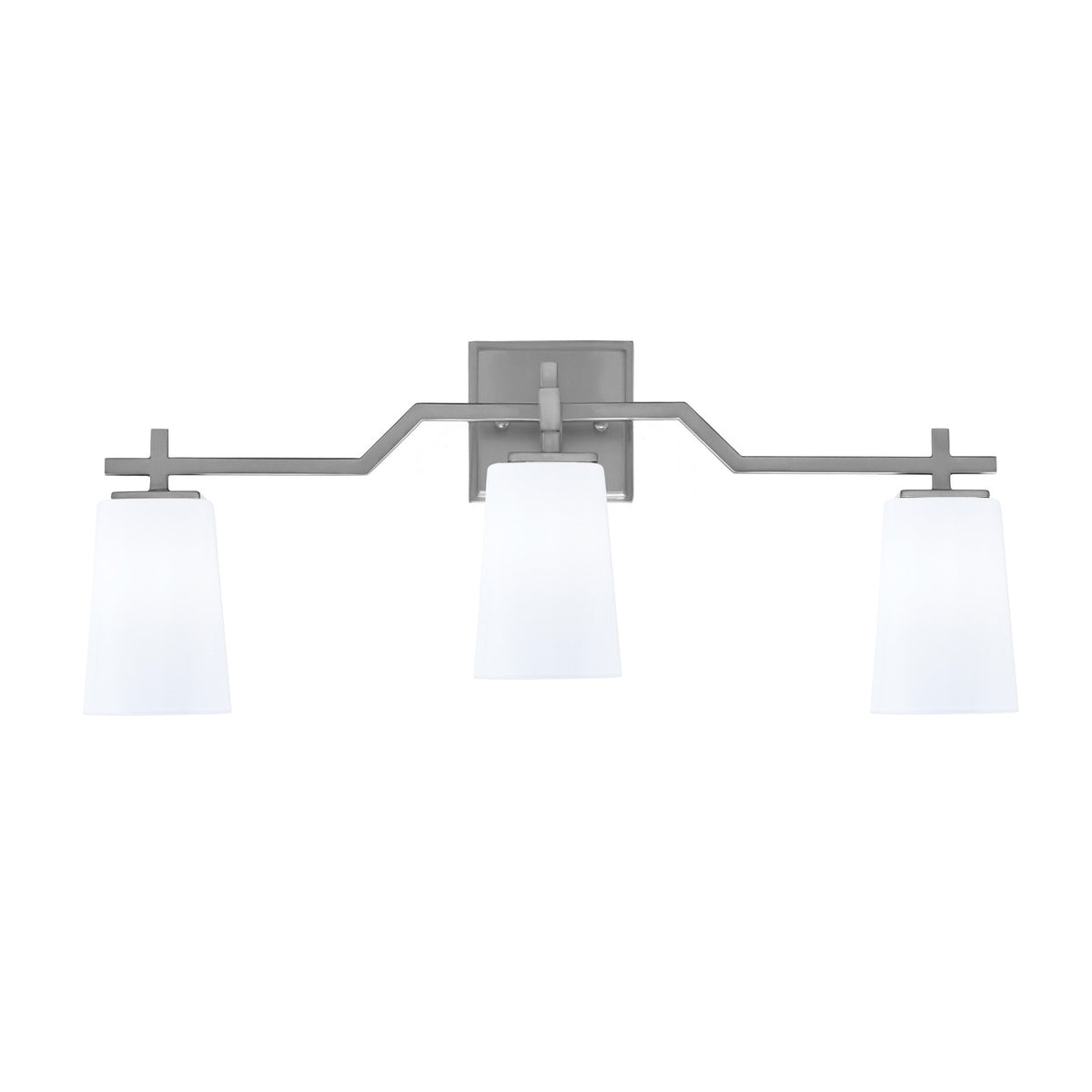 Toltec Corbin 3-Light Bath Bar | Modern Graphite and White Opal Glass | Bathroom Vanity Light | 5.5 x 11.25 in | Model 2313-GP-261