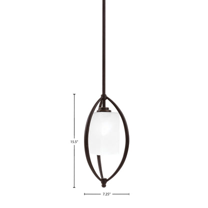 Toltec Marquise 7in 1-Light Mini Pendant | Modern Dark Granite and White Marble Glass | Kitchen Island & Dining Room | Model 2401-DG-541