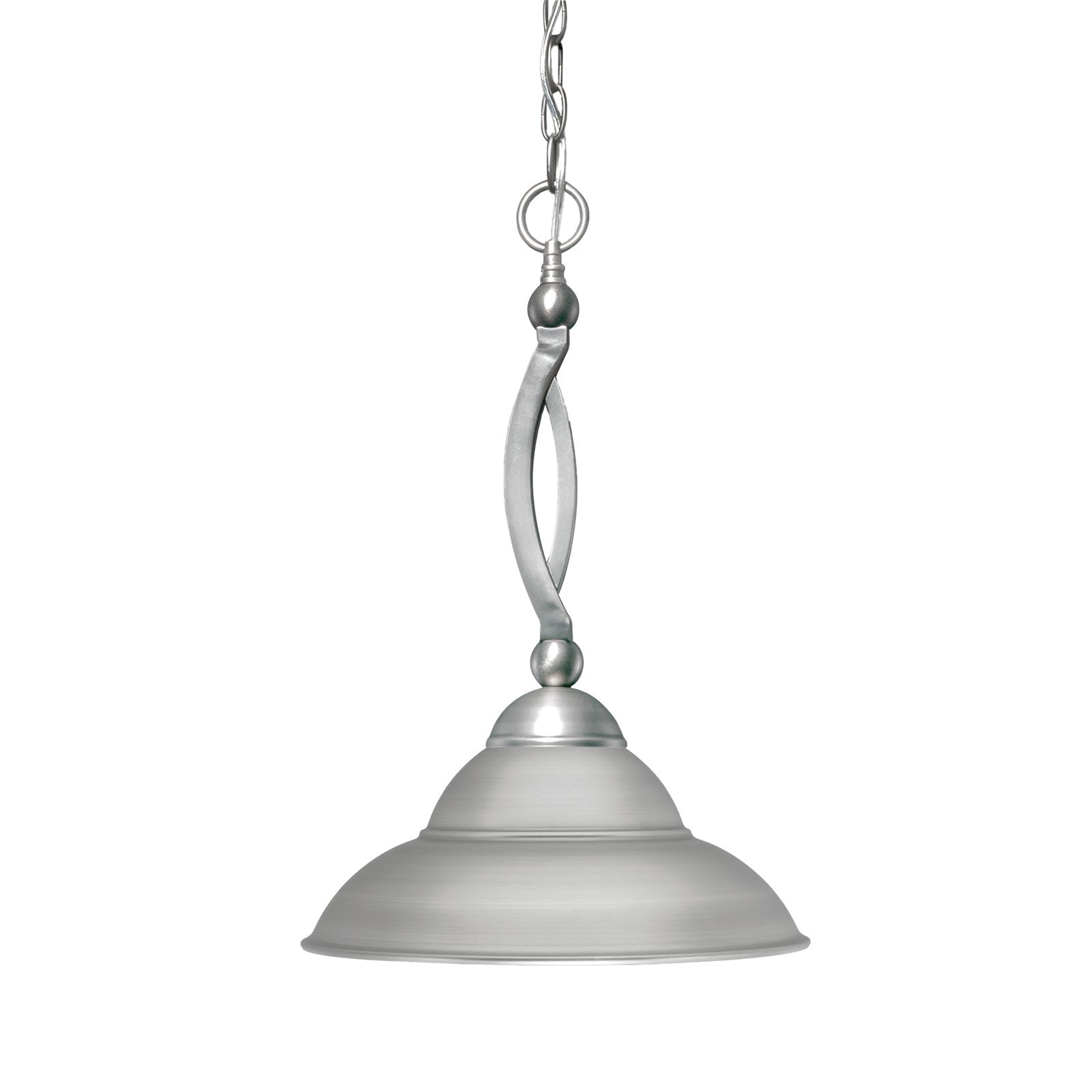 Toltec Bow 16in 1-Light Pendant | Brushed Nickel Double Bubble Metal | Kitchen Island & Dining Room | 16 x 16 x 20.5 in | Model 271-BN-429-BN