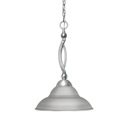 Toltec Bow 16in 1-Light Pendant | Brushed Nickel Double Bubble Metal | Kitchen Island & Dining Room | 16 x 16 x 20.5 in | Model 271-BN-429-BN