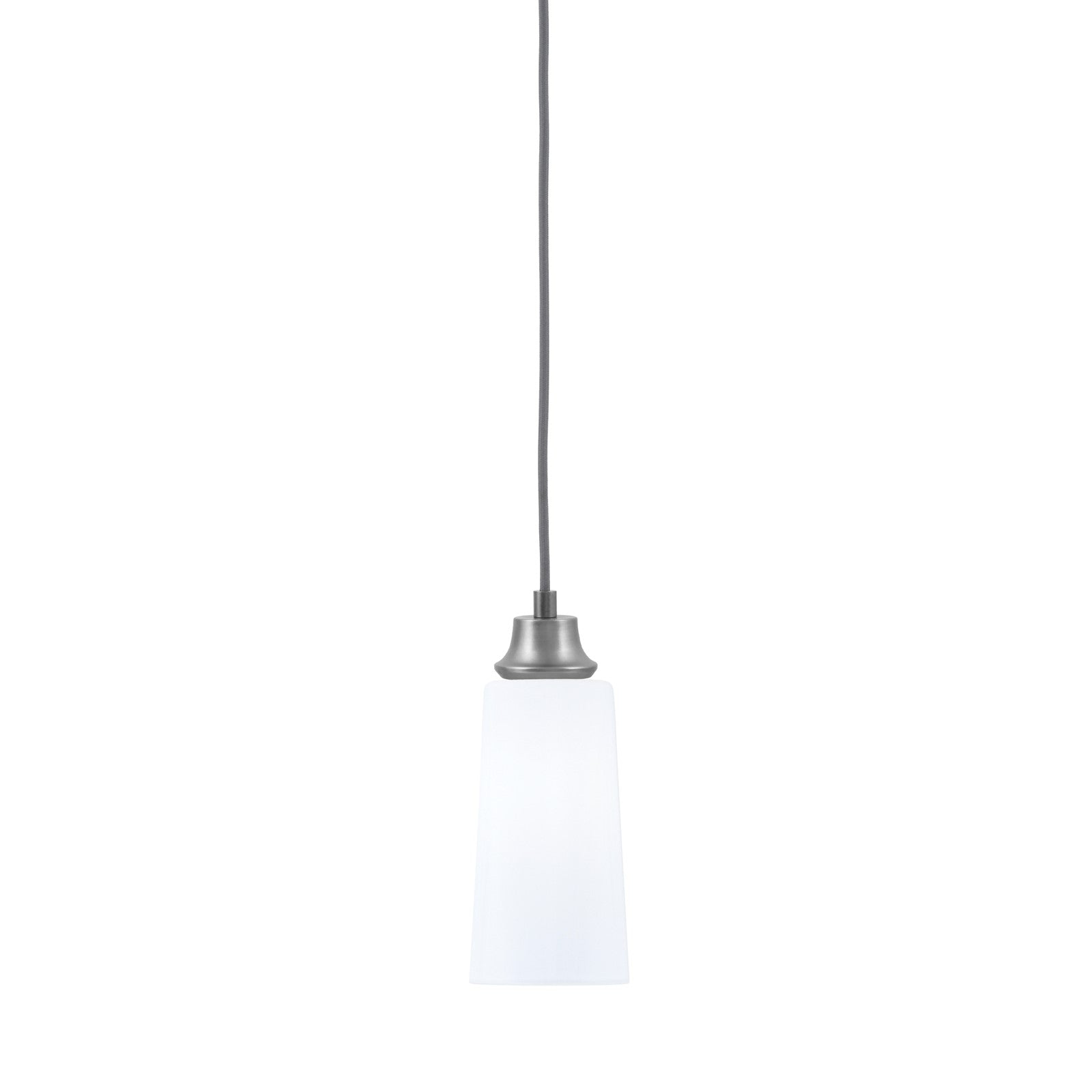 Toltec Cord 5in 1-Light Pendant | Graphite Steel and White Opal Glass | Kitchen Island & Dining Room | 5 x 5 x 12 in | Model 32-GP-291