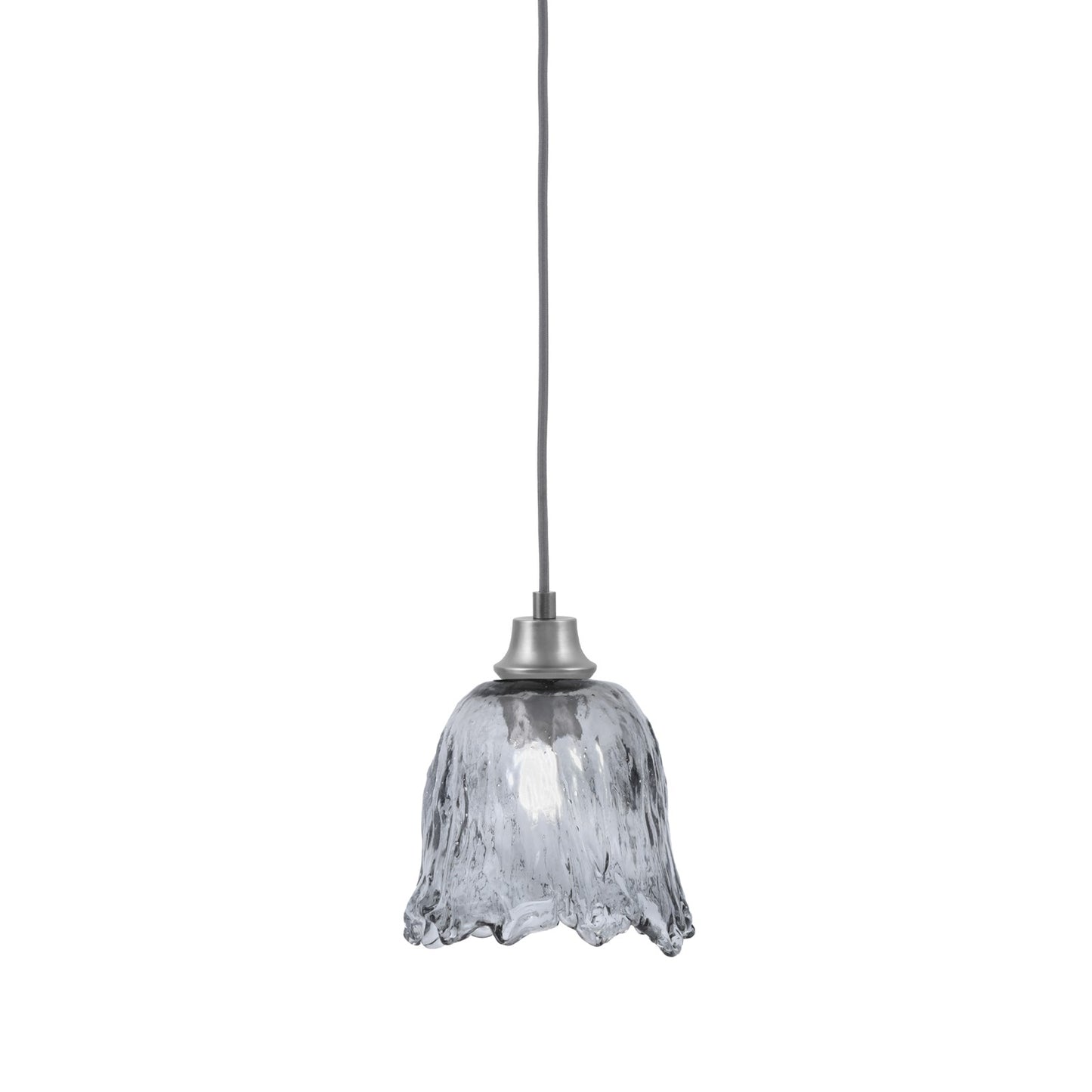 Toltec Cord 7in 1-Light Pendant | Graphite Steel and Smoke Lava Glass | Kitchen Island & Accent | 7 x 8.75 in | Model 32-GP-4232