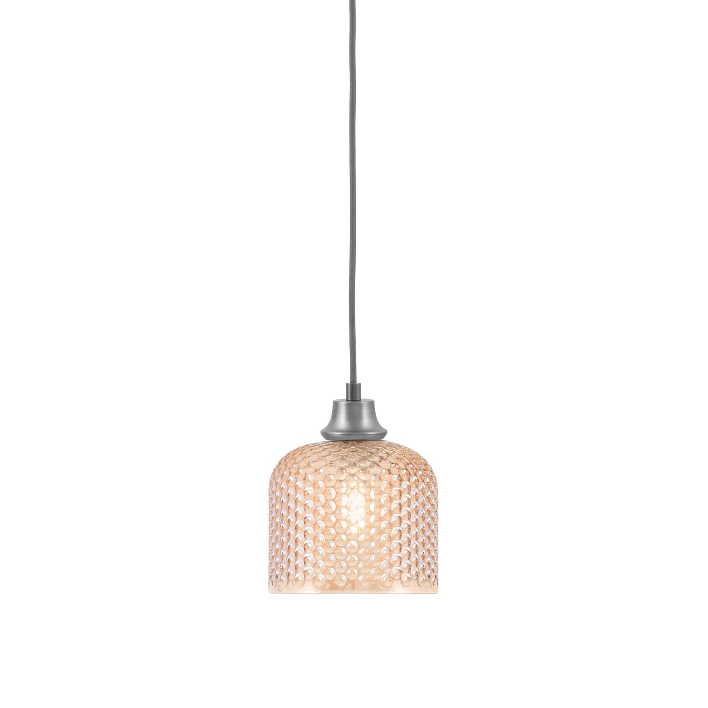 Toltec Cord 6in 1-Light Pendant | Graphite Steel and Amber Textured Glass | Kitchen Island & Accent | 6 x 7.5 in | Model 32-GP-4613