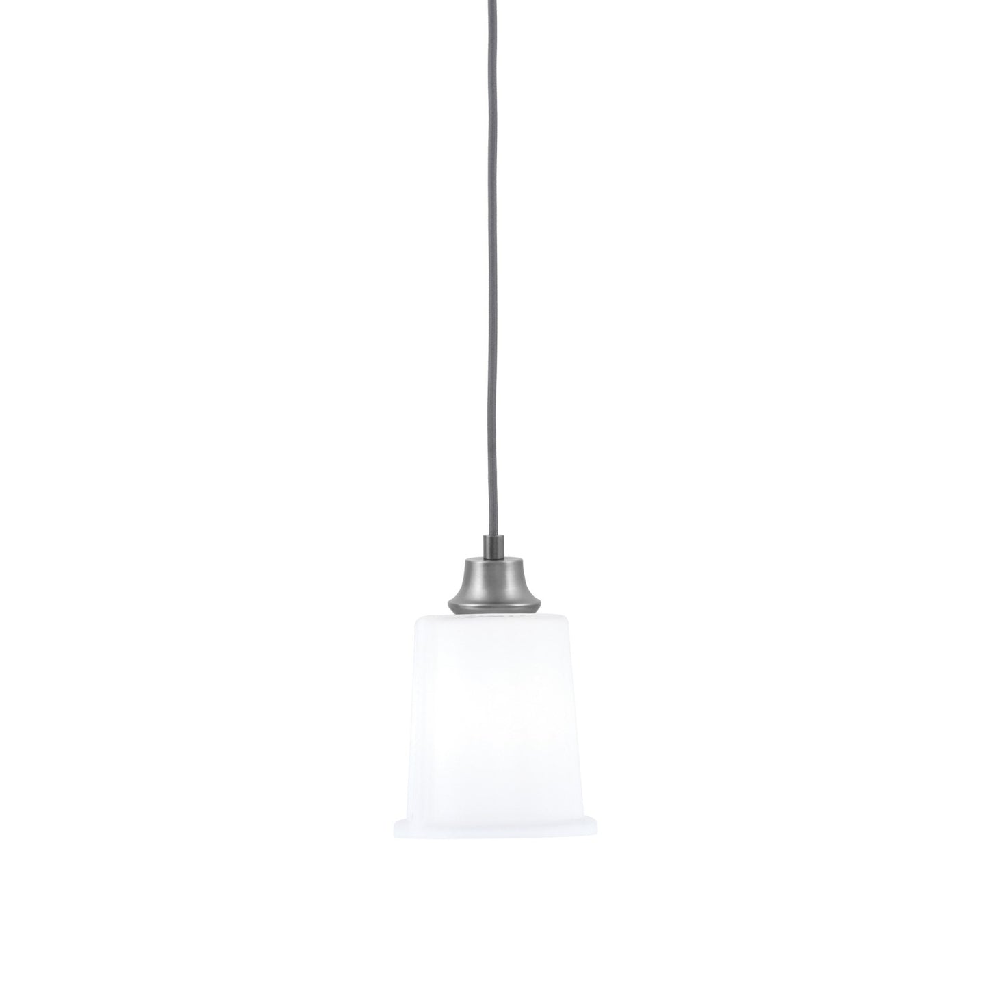 Toltec Cord 5.25in 1-Light Pendant | Minimalist Graphite Steel and White Opal Glass | Kitchen Island & Dining Room | 5.25 x 5.25 x 8 in | Model 32-GP-5031