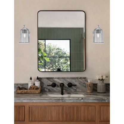 Toltec Paramount 7.75in 1-Light Wall Sconce | Brushed Nickel and Smoke Bubble Glass | Bathroom & Hallway | 5 x 7.5 x 7.75 in | Model 3421-BN-5032