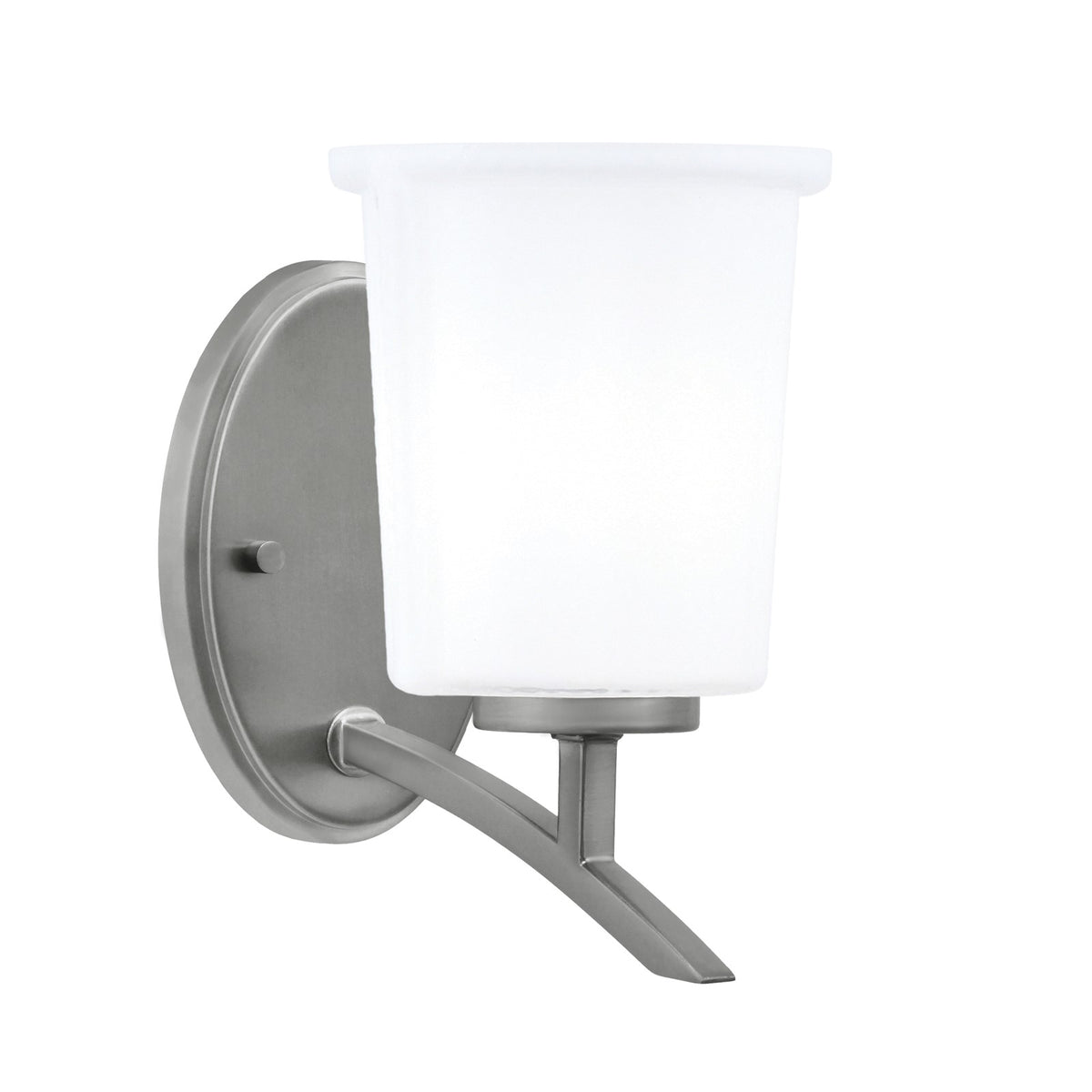 Toltec Kurve 5in 1-Light Uplight Wall Sconce | Modern Graphite and White Opal Glass | Bedroom & Hallway Accent Light | Model 3721-GP-5031