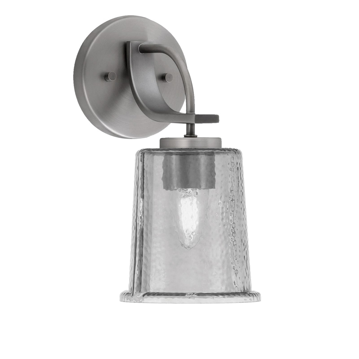 Toltec Cavella 1-Light Wall Sconce | Modern Graphite and Smoke Bubble Glass | Bathroom & Hallway Vanity Light | 5 x 7.75 x 11 in | Model 3911-GP-5032