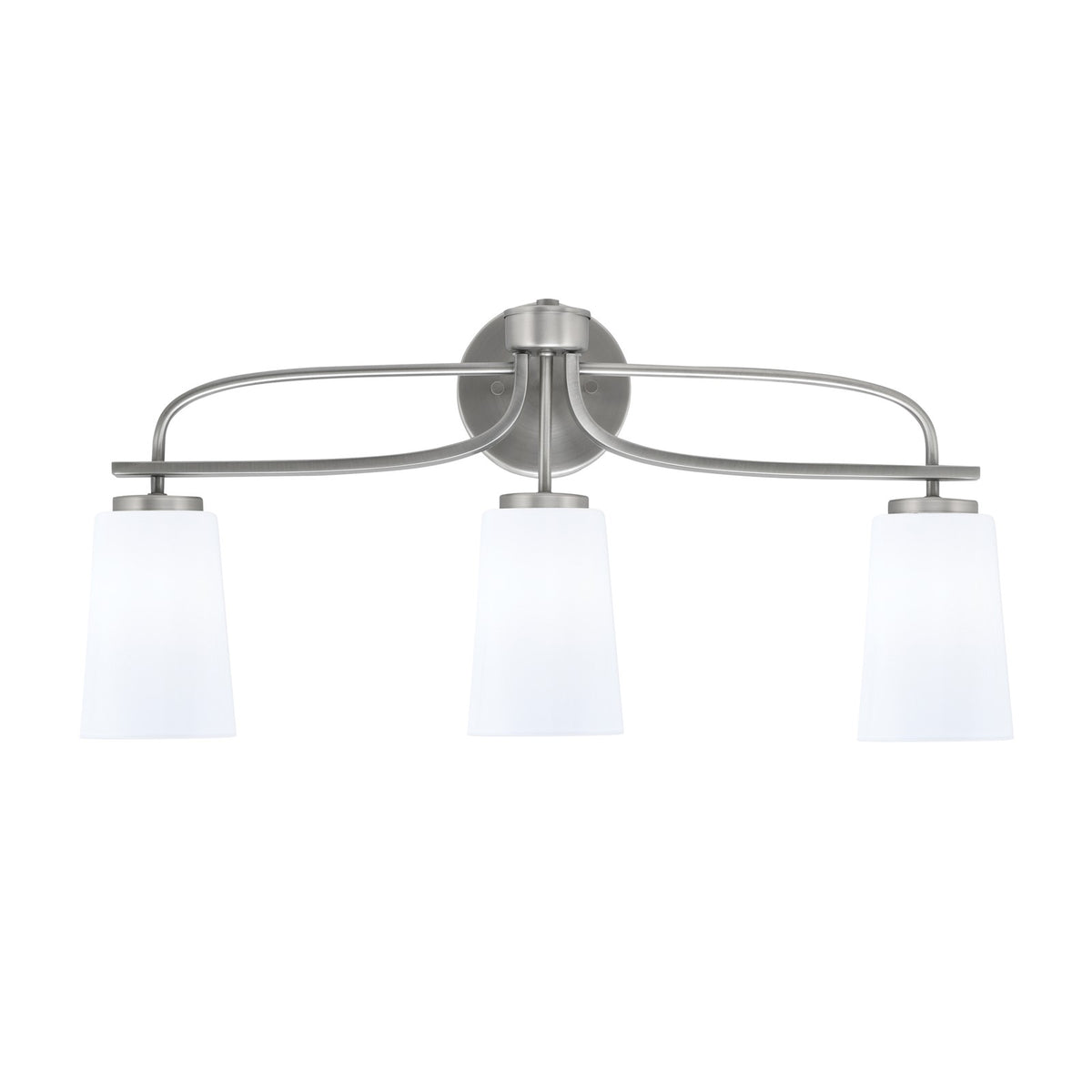 Toltec Cavella 12.5in 3-Light Bath Bar | Modern Graphite and White Opal Glass | Bathroom Vanity Light | D 7 x H 12.5 in | Model 3913-GP-261