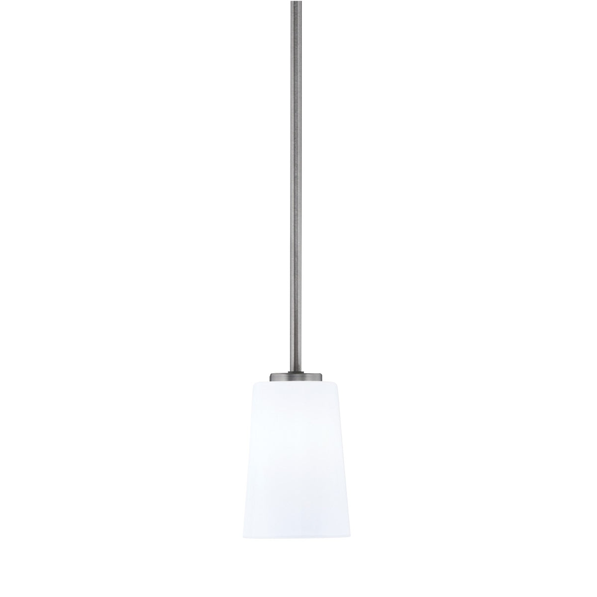 Toltec Atlas 4.5in 1-Light Mini Pendant | Modern Graphite and White Opal Glass | Kitchen Island & Dining Room | 4.5 x 6.75 in | Model 4501-GP-261