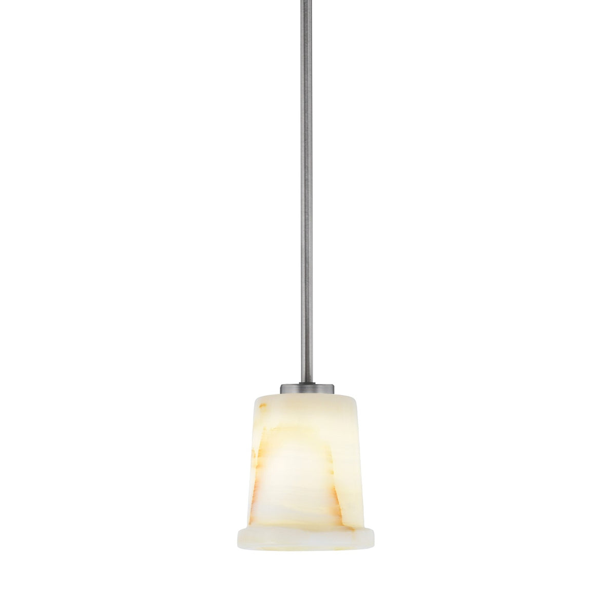 Toltec Atlas 5in 1-Light Mini Pendant | Modern Graphite and Natural Stone | Kitchen Island & Dining Room | 5 x 6 in | Model 4501-GP-4128