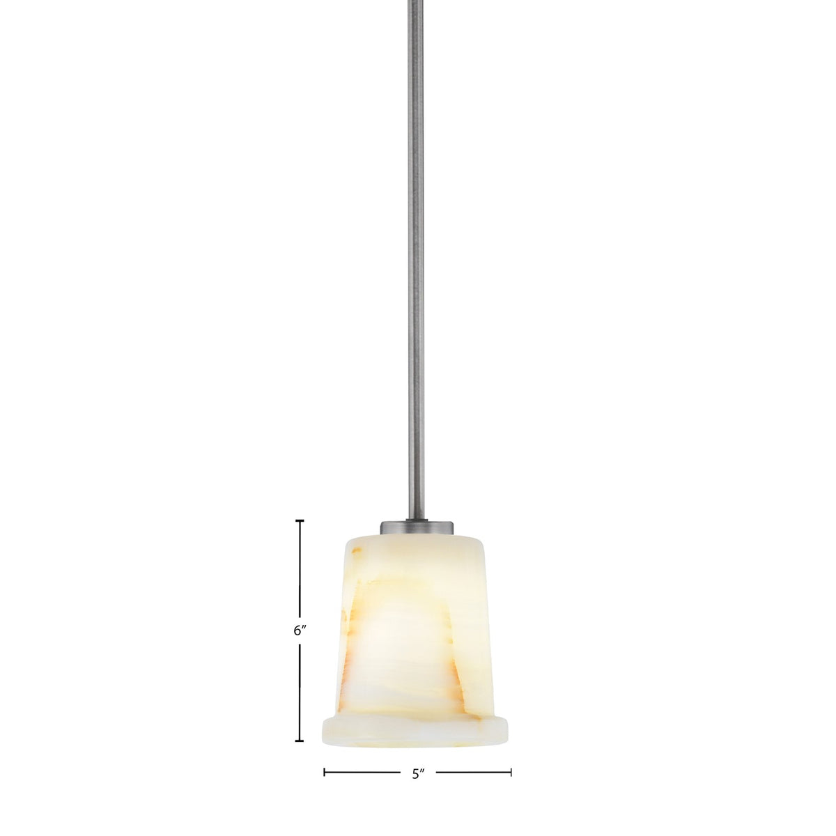 Toltec Atlas 5in 1-Light Mini Pendant | Modern Graphite and Natural Stone | Kitchen Island & Dining Room | 5 x 6 in | Model 4501-GP-4128