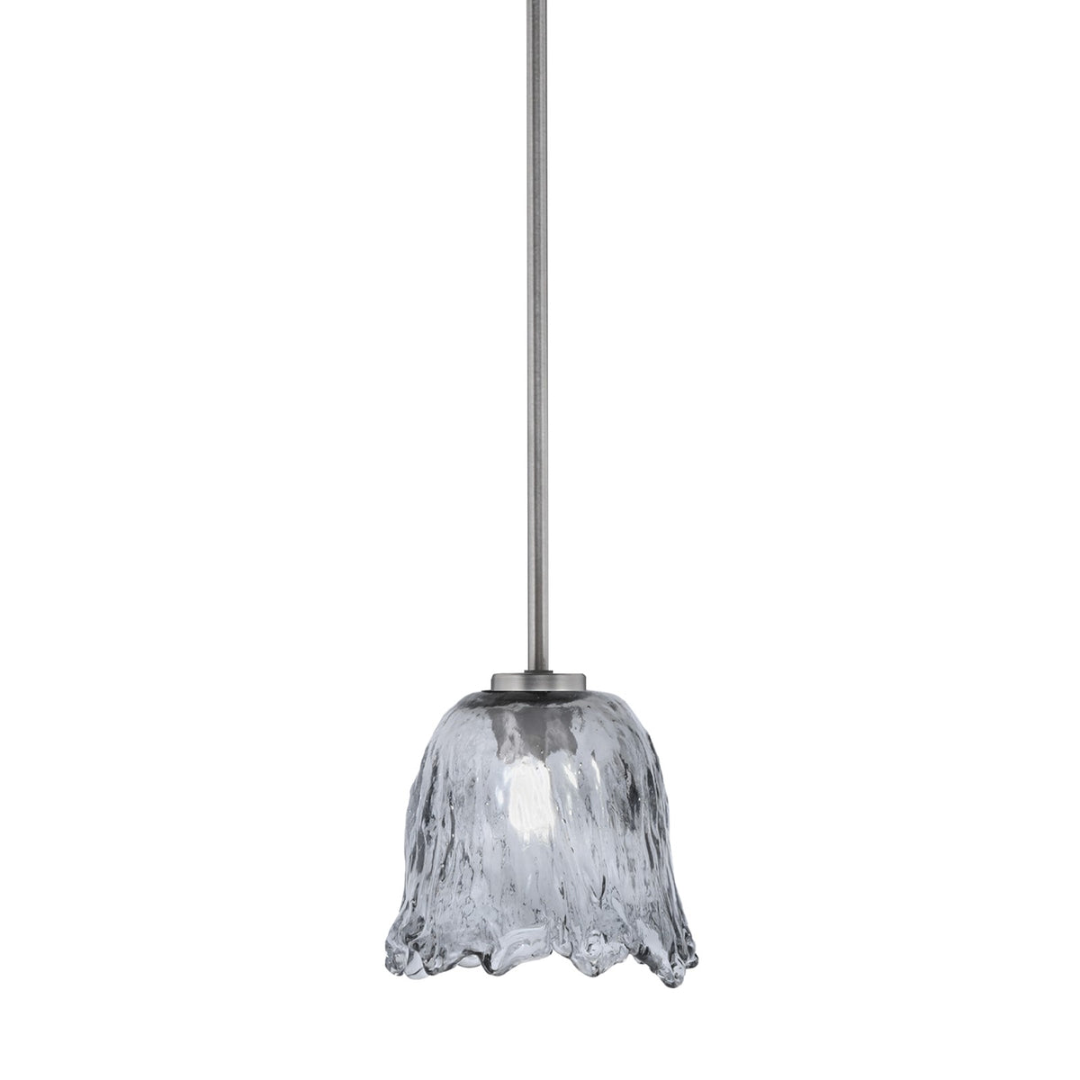 Toltec Atlas 7in 1-Light Mini Pendant | Modern Graphite and Smoke Lava Glass | Kitchen Island & Dining Room | 7 x 7 in | Model 4501-GP-4232