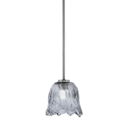 Toltec Atlas 7in 1-Light Mini Pendant | Modern Graphite and Smoke Lava Glass | Kitchen Island & Dining Room | 7 x 7 in | Model 4501-GP-4232