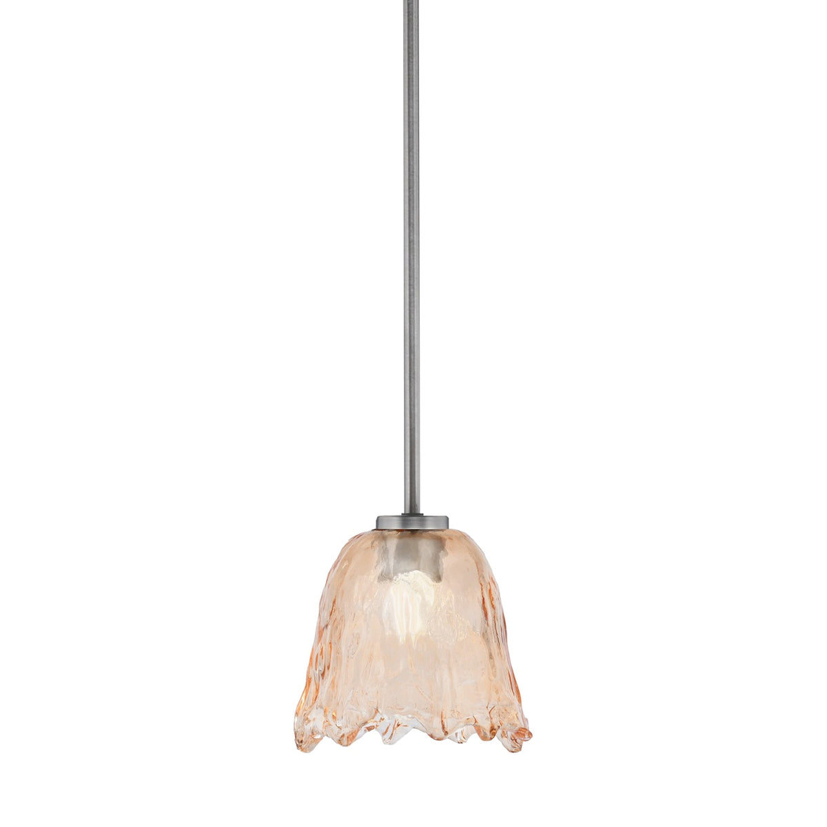 Toltec Atlas 7in 1-Light Mini Pendant | Modern Graphite and Amber Lava Glass | Kitchen Island & Dining Room | 7 x 7 in | Model 4501-GP-4233