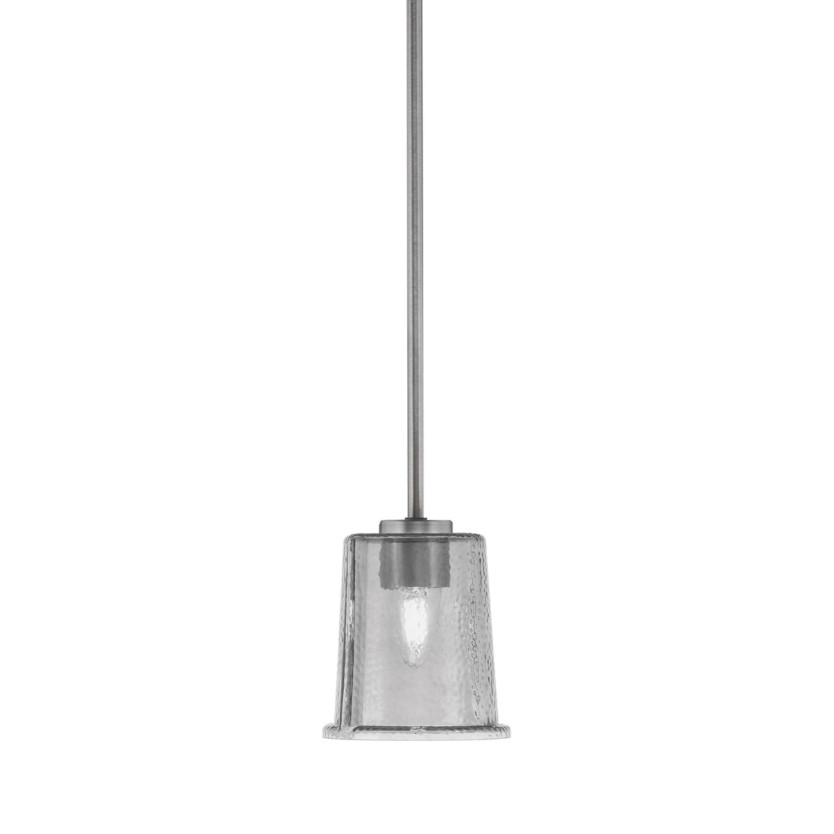 Toltec Atlas 5in 1-Light Mini Pendant | Modern Graphite and Smoke Bubble Glass | Kitchen Island & Dining Room | 5 x 6 in | Model 4501-GP-5032