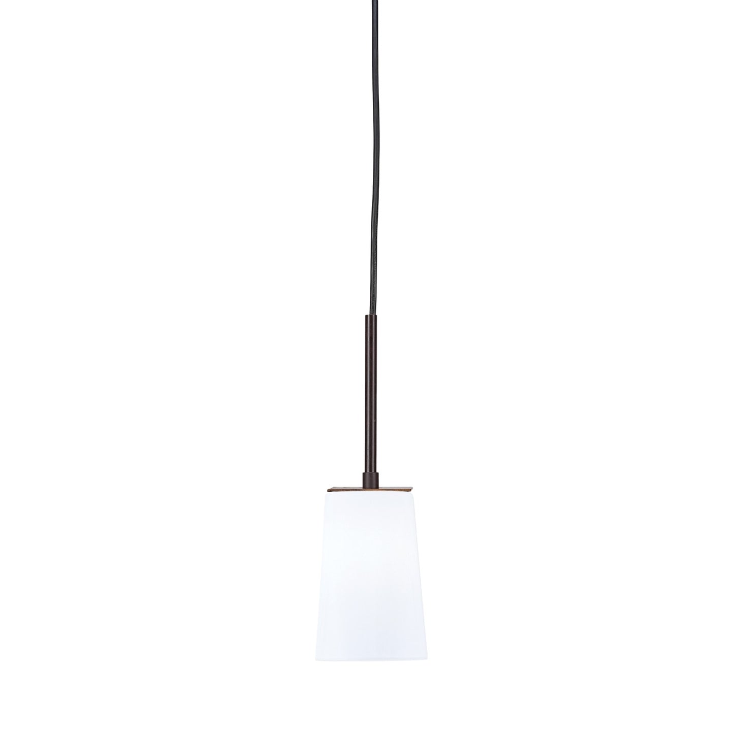 Toltec Apollo 4.5in 1-Light Mini Pendant | Modern Dark Granite Steel and White Opal Glass | Kitchen Island & Dining Room | 4.5 x 13.25 in | Model 572-DG-261