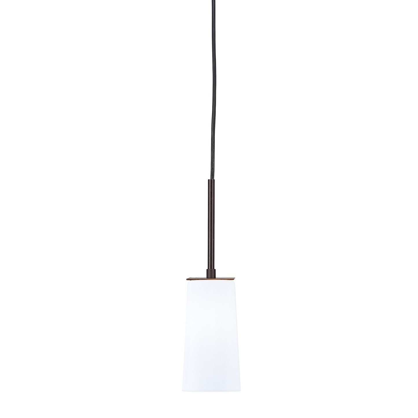 Toltec Apollo 5in 1-Light Mini Pendant | Modern Dark Granite Steel and White Opal Glass | Kitchen Island & Dining Room | 5 x 16.5 in | Model 572-DG-291