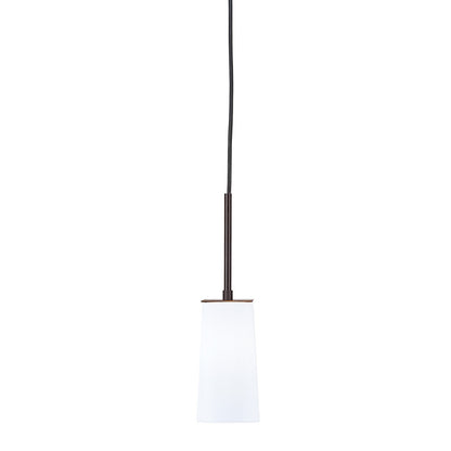 Toltec Apollo 5in 1-Light Mini Pendant | Modern Dark Granite Steel and White Opal Glass | Kitchen Island & Dining Room | 5 x 16.5 in | Model 572-DG-291
