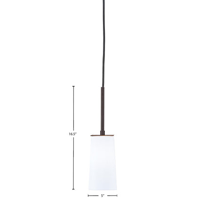 Toltec Apollo 5in 1-Light Mini Pendant | Modern Dark Granite Steel and White Opal Glass | Kitchen Island & Dining Room | 5 x 16.5 in | Model 572-DG-291