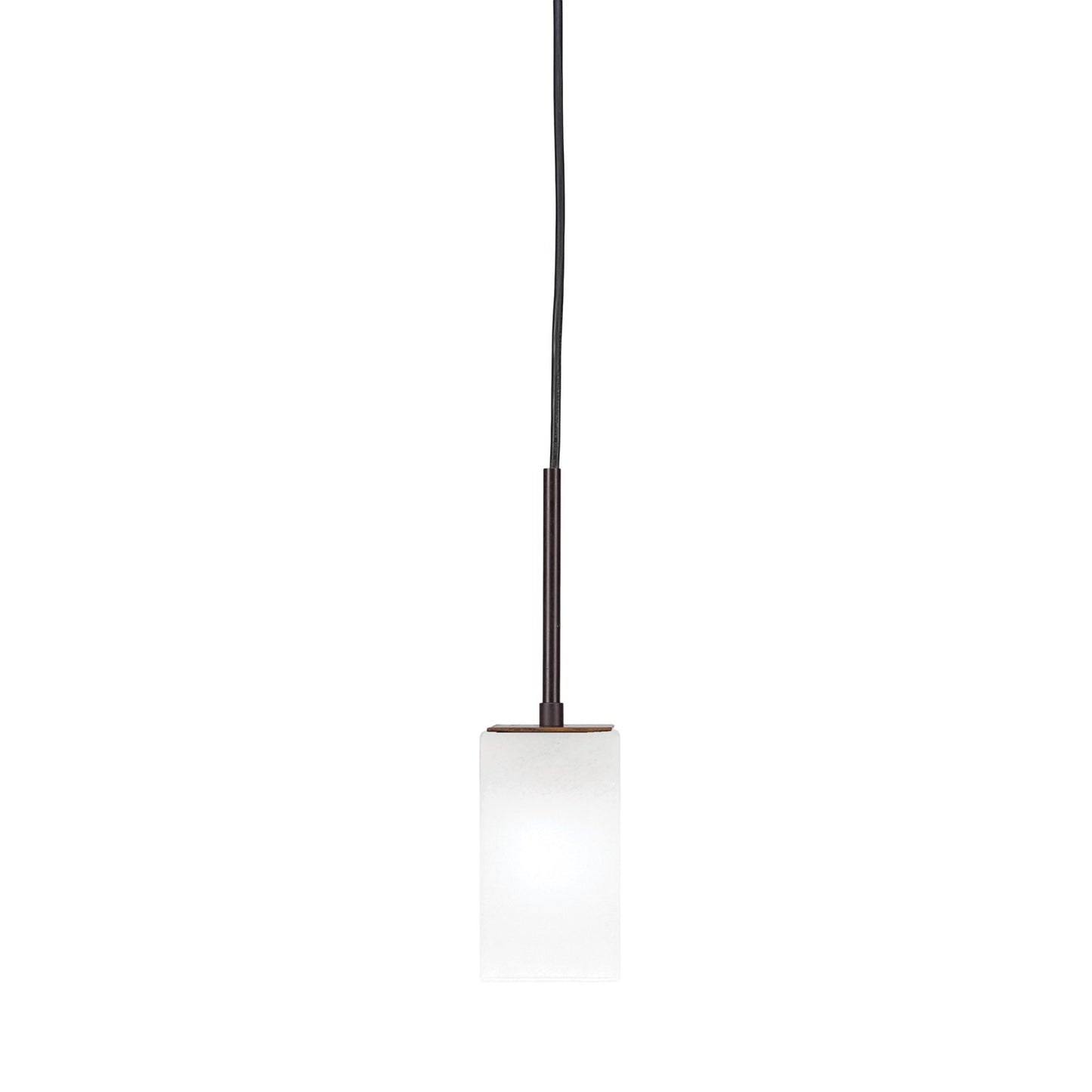 Toltec Apollo 4in 1-Light Mini Pendant | Modern Dark Granite Steel and White Marble Glass | Kitchen Island & Dining Room | 4 x 13.25 in | Model 572-DG-541