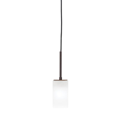 Toltec Apollo 4in 1-Light Mini Pendant | Modern Dark Granite Steel and White Marble Glass | Kitchen Island & Dining Room | 4 x 13.25 in | Model 572-DG-541