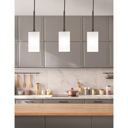Toltec Apollo 4in 1-Light Mini Pendant | Modern Dark Granite Steel and White Marble Glass | Kitchen Island & Dining Room | 4 x 13.25 in | Model 572-DG-541