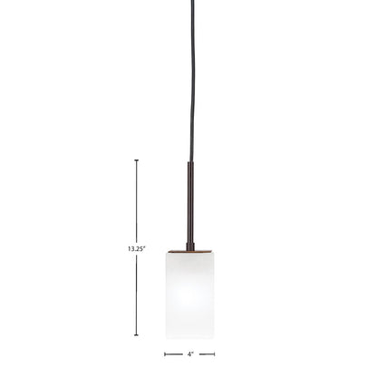 Toltec Apollo 4in 1-Light Mini Pendant | Modern Dark Granite Steel and White Marble Glass | Kitchen Island & Dining Room | 4 x 13.25 in | Model 572-DG-541