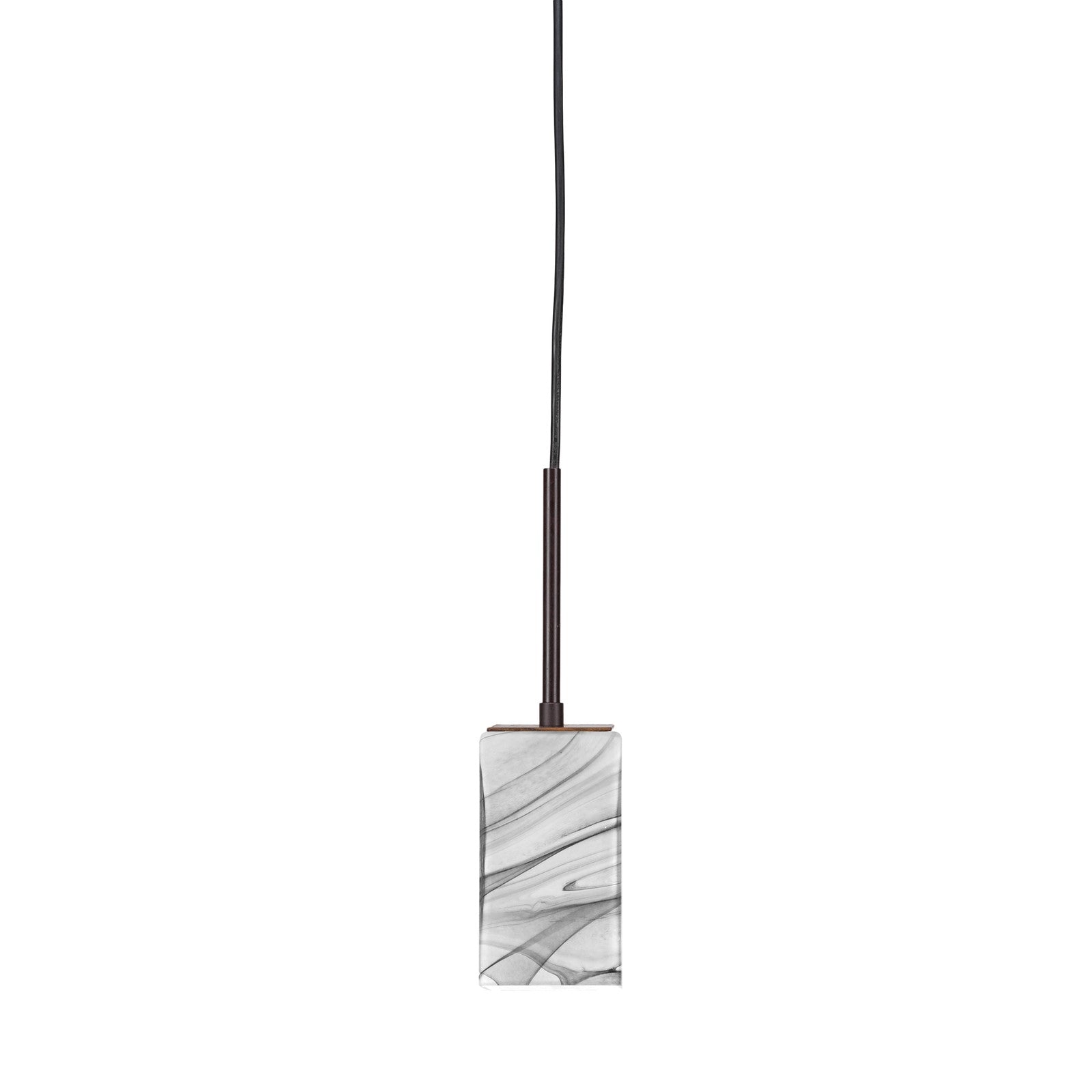 Toltec Apollo 4in 1-Light Pendant | Dark Granite Steel and Onyx Swirl Glass | Kitchen Island & Bar Area | 4 x 13.25 in | Model 572-DG-549